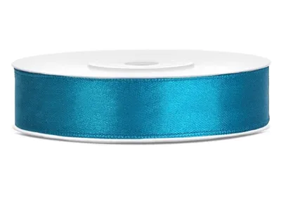 Zdjęcie produktu dla Wstążka satynowa 12 mm/25 m Turkusowa Party Deco