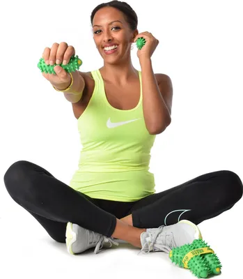Produktbild von Togu Handtrainer Brasil, 6er Set, je 200g, grün, ergonomisch, Ruton mit Senso-Noppen