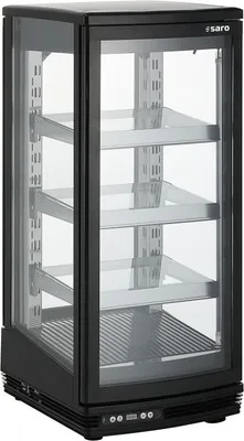 Obrázok produktu pre Chladiaca vitrína Saro SC 95 s LED osvetlením - 83 litrov, chladenie s ventilátorom, čierna