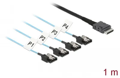 Immagine prodotto di Delock OCuLink - Cavo SAS interno - SAS 12Gbit/s - Da OCuLink (SFF-8611) (M) a SATA (M) - 1 m (85829)