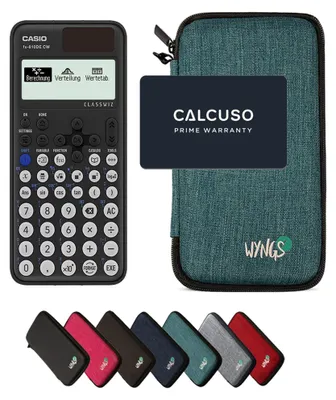 Produktbild von Casio fx-810DE CW ClassWiz inkl. WYNGS Schutztasche Türkis - Wissenschaftlicher Taschenrechner - Basic Set