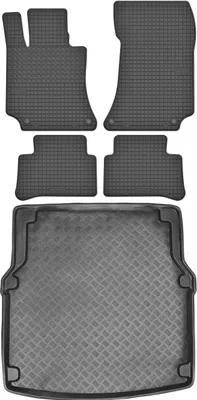 Image de Mercedes CLS-Klasse C218, berline (2011-2018) - LOT : tapis de sol en caoutchouc + tapis de coffre