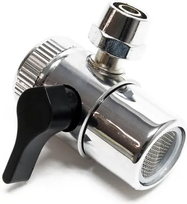 Naturewater Zweiwegehahn Wasserhahn Adapter mit 7 mm Anschlussdurchmesser, Hahnadapter für Auftischfilter, Trinkwasser Filter