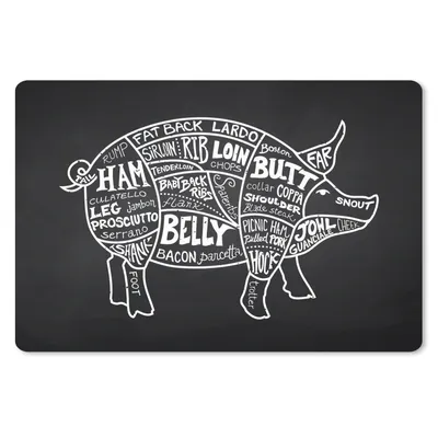 Produktbild von MuchoWow® Mauspad Mousepad Schwein - Fleischer - Fleisch 27x18 cm - Mousepads - Maus Mat - Pad - Mausunterlage - Büroartikel - Desk Matten