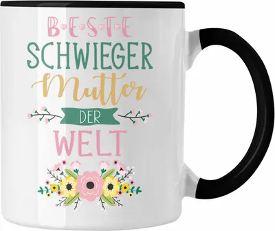 Produktbild von Trendation - Beste Schwiegermutter Der Welt Tasse Geschenk zum Geburtstag von Schwiegersohn Schwiegerteochter für Schwiegermama Muttertag (Schwarz)