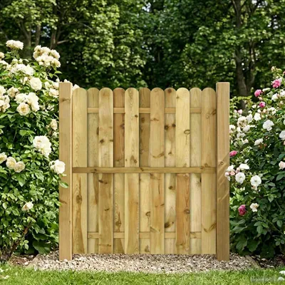 Produktbild von Möbel Gartentor 100 x 125 cm Massives Kiefernholz Grün - Gartentore CC1474