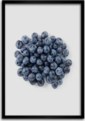 Produktbild von Bild - Bilderrahmen - 50 cm x 70 cm - MDF - Rahmen - Wandkunst Blaubeeren