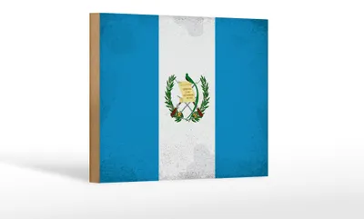 Produktbild von Holzschild Flagge Guatemala 18x12cm Flag Guatemala Vintage Dekoration