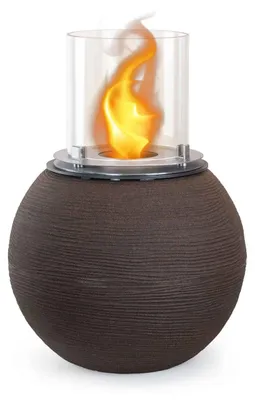 Produktbild von Botticelli - Bioethanol-Holzboden-Kamin ø 40xH54 cm, braun