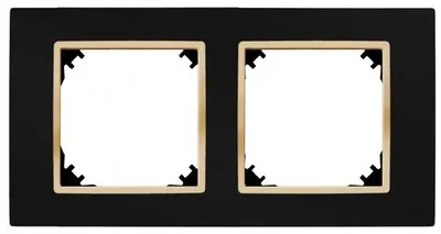 Image de Cadre double Elektro-Plast noir 3872-47