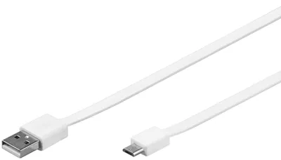 Produktbild von Goobay USB A - Micro-USB B, 1m, 1 m, USB A, Micro-USB B, USB 2.0, Männlich/Männlich, Weiß