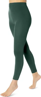 Produktbild von Damen THERMO Leggings mit Innenfleece extra warm Innenfutter Fleece Leggings - Dunkelgrün 38-40