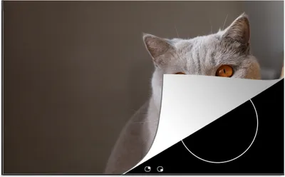 Produktbild von KitchenYeah© Herdabdeckplatte Katze - Tiere - Augen , 81x52cm, Küche Deko, Glaskeramikkochfeld Herdabdeckung, Abdeckplatte fùr Kochfeld