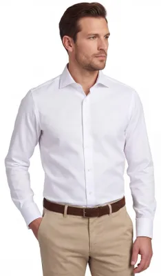 Produktbild von Hemd mit Doppelmanschette Ledub Slim Fit weiß