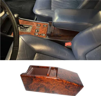 Image de 1986-1991 Mercedes S Classe W126 C126 boîte de rangement Tapebox étagère en bois de racine