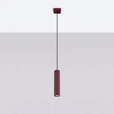 Zdjęcie produktu dla Lampa wisząca KARBON 1 burgund 1xGU10 10W aluminium 118x8x8cm Sollux Lighting