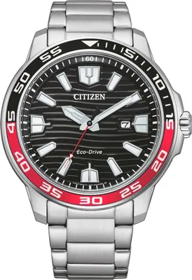 Produktbild von Citizen Uhr AW1527-86E ECO-Drive Herrenuhr Edelstahl Schwarz/Rot