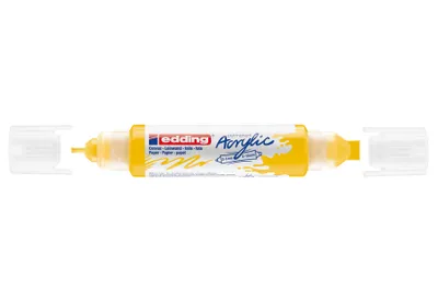 Produktbild von Edding 5400 Acryl 3D Double Liner, Gelb, Weiß, Gelb, Fein / Extradick, 2 mm, 1 cm, Tinte auf Wasserbasis