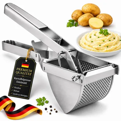Imagen del producto de Omgoods: Exprimidor de patatas ergonómico de acero inoxidable