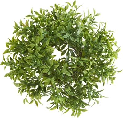 Produktbild von Grüner Dekokranz, 21 cm Außendurchmesser, 8 cm Höhe