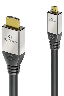 Produktbild von Sonero Micro HDMI Kabel, 3,00m, UltraHD 4K 60Hz, schwarz