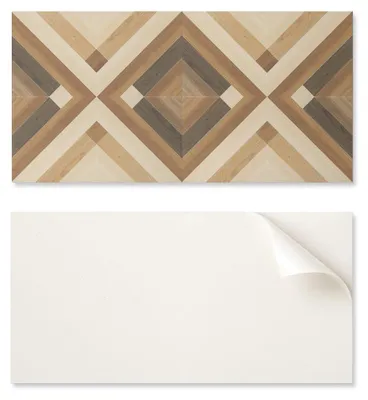 Produktbild von Selbstklebende Vinyl-Wandverkleidung mit Aufdruck, 120 x 60 cm, geometrisches Karomuster