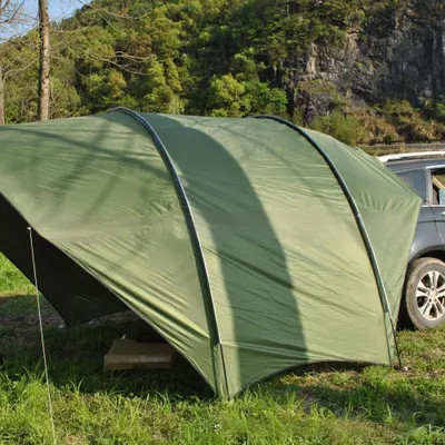 Obrázek produktu pro Přenosný vodotěsný stan na střechu nákladního vozu pro 5–8 osob, lehký, odolný proti roztržení, sluneční clona, stan a outdoorové kempování, piknik, 410 × 300 × 200 cm, zelený
