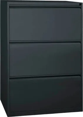 Produktbild von Gürkan Hängeregistraturschrank schwarz 3 Schubladen 76,0 x 62,0 x 101,0 cm