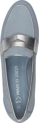 Produktbild von MARCO TOZZI Damen Slipper Penny Loafer aus weichem Stoff 2-24229-44, Größe:37 EU, Farbe:Blau