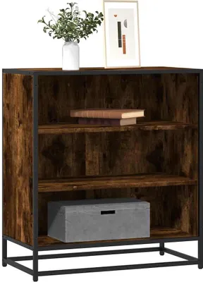 Image de vidaXL Sideboard chêne fumé 68x35x76 cm bois composite et métal
