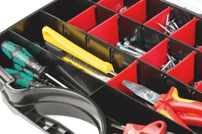 Obrázok produktu pre Parat 5854000391, Box na náradie, Polypropylene, Čierna, Červená, Priehľadná, 5 L, 390 mm, 60 mm