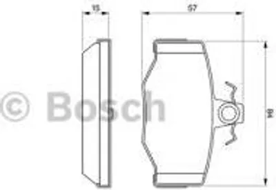 Produktbild von Bosch Bremsbelagsatz, Scheibenbremse  0 986 460 993
