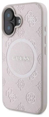 Immagine prodotto di Guess Guhmp16Spsapsmep Iphone 16 6.1 Różowy/Pink Custodia rigida Saffiano Peony Classic Logo Magsafe
