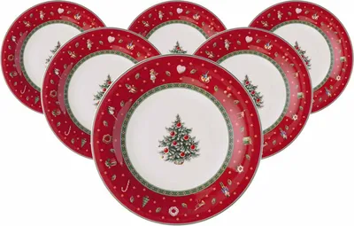 Produktbild von Villeroy & Boch Toy's Delight Frühstücksteller ø 21,5 cm Rot 6er Set