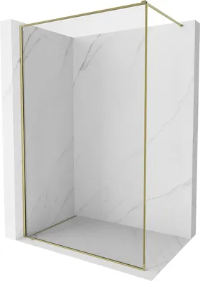 Produktbild von Mexen Kioto-F Duschabtrennung Walk-in mit Rahmen 65 x 202 cm, transparent 8 mm, gold - 800-065-104-50-00