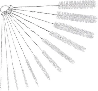 Immagine prodotto di Set di 13 spazzole per la pulizia di bottiglie e tubi: spazzole in nylon e spazzole per radiatori