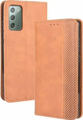 Produktbild von Mobigear Sensation  Samsung Galaxy S20 FE Hülle Klapphülle Geldbörse - Cognac