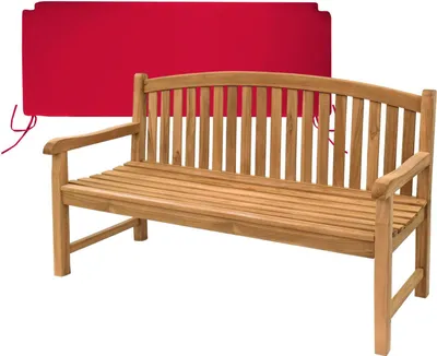 Produktbild von Gartenbank Bari Teak Massivholz 150 cm Rot
