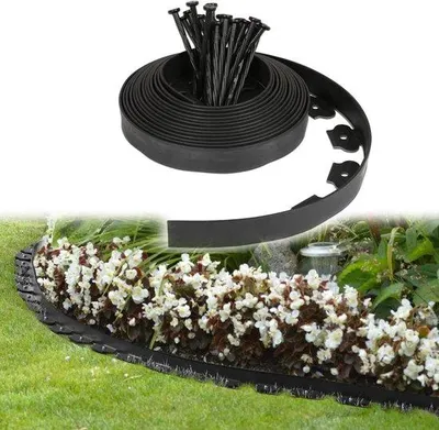 Produktbild von Gartenrand Kunststoff Flexibel 30 m Schwarz für Beete und Wege