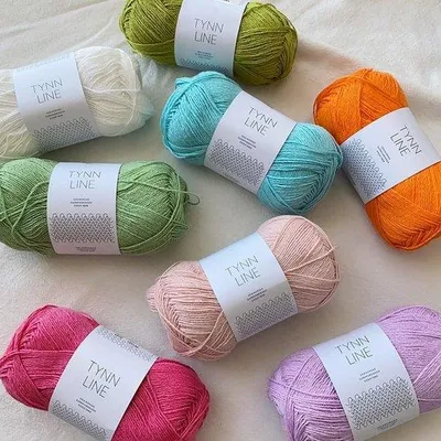 Produktbild von Garn Baumwoll-Leinen-Mix für Handstrick- und Häkelprojekte - 50g