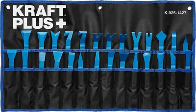 Produktbild von KRAFTPLUS K.925-1427 Zierleistenkeile Set Montierhebel Plastikkeil Türverkleidung Werkzeug Innenraum Schaber Demontagehebel