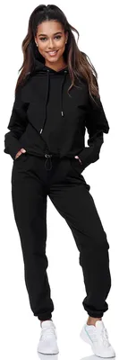 Imagen del producto de Traje de chándal para mujer Tazzio, modelo F200, color negro, talla XL