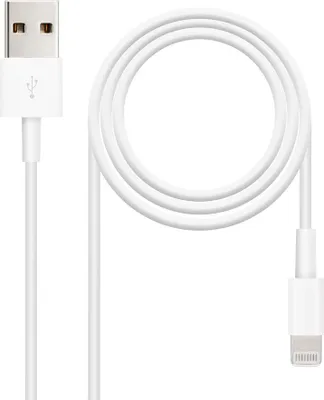 Produktbild von Nanocable 10.10.0400, 0,5 m, Lightning, USB A, Männlich, Männlich, Weiß