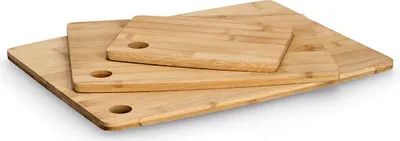 Produktbild von ZELLER 25644 Schneidebretter-Set 3-tlg., Bambus