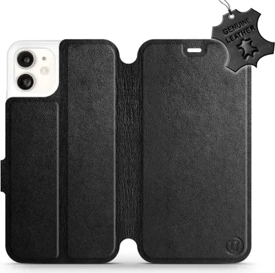 Produktbild von Echtleder Handyhülle für iPhone 11, Mobiwear Leather, Schwarz