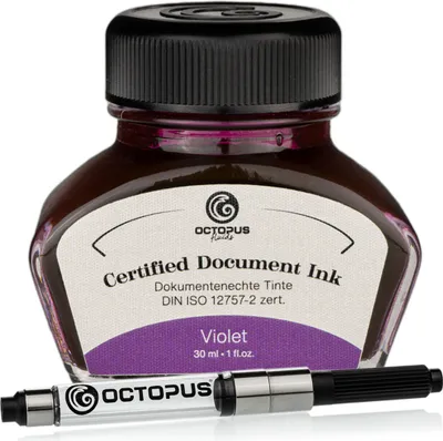 Produktbild von Dokumentenechte Tinte Violet, mit Konverter, zert. nach DIN ISO 12757-2, 30ml