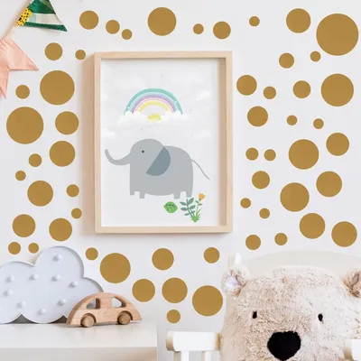 Produktbild von Goldene Wandsticker zur Dekoration des Kinderzimmers