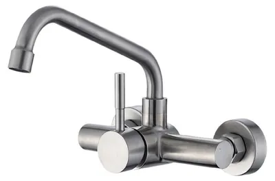 Produktbild von Wasserhahn, Kš¹chenarmatur, 2-Loch-Wandarmatur, Wasserhahn, Schwenkauslauf, Einhebel-Badarmatur