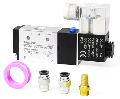 Magnetventil 3V210-08 DC12V, 2/3-Wege, 1/4" BSP, pilotgesteuert