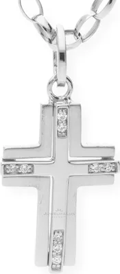 Produktbild von JuwelmaLux Anhänger Silber 925 Kreuz mit Zirkonia JL20-02-0264